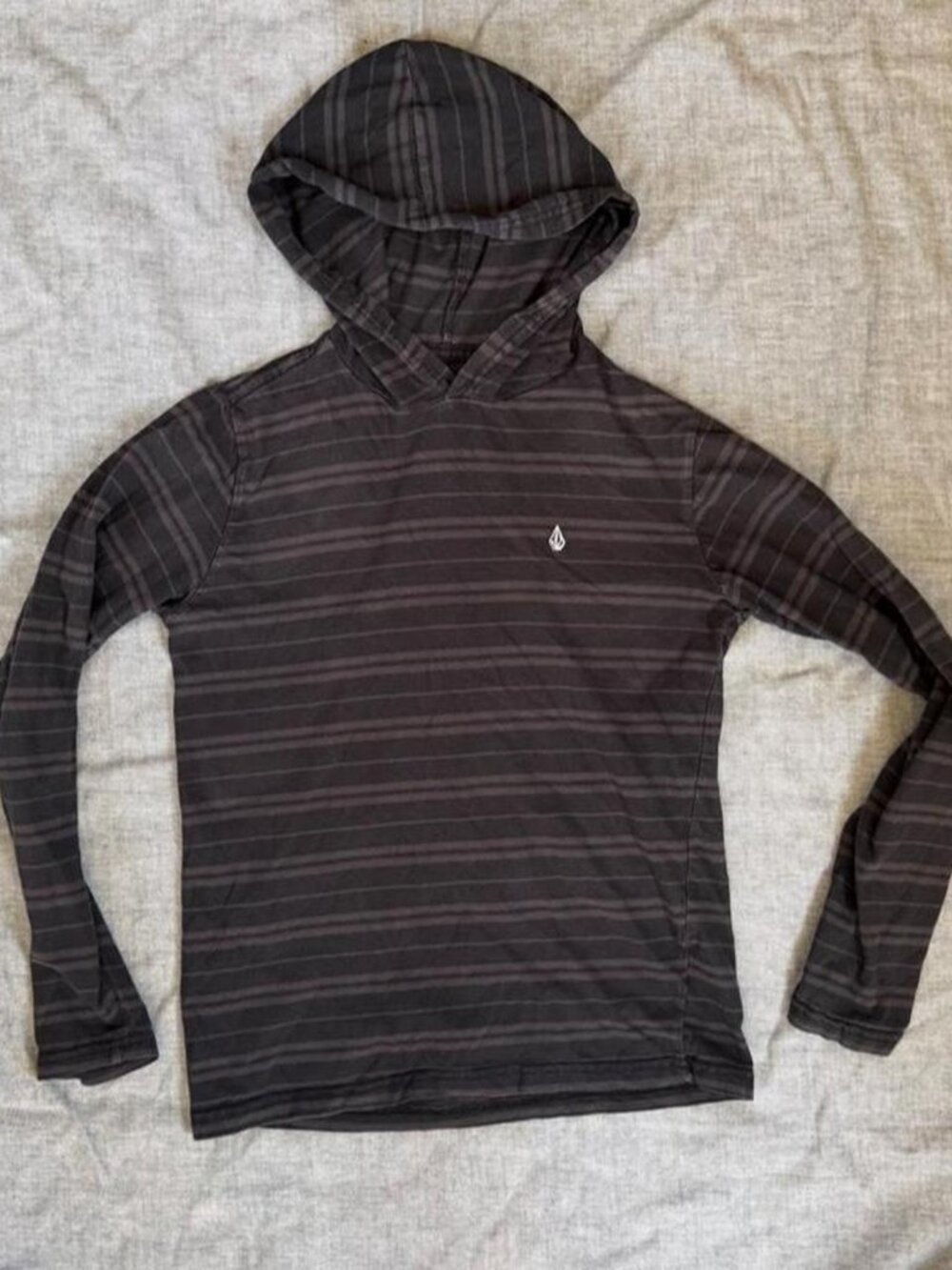 Volcom Men's Black and Grey Hoodie